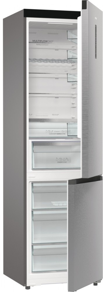 Lodówka dwudrzwiowa Gorenje NRB620E61X4WFE Srebrna DO OBUDOWY 203cm NoFrost