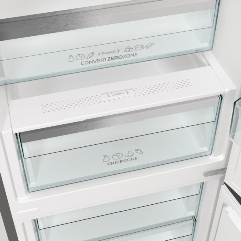 Lodówka dwudrzwiowa Gorenje NRB620E61X4WFE Srebrna DO OBUDOWY 203cm NoFrost