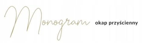 Okap CIARKO DESIGN Monogram Czarny Przyścienny CDP3802C