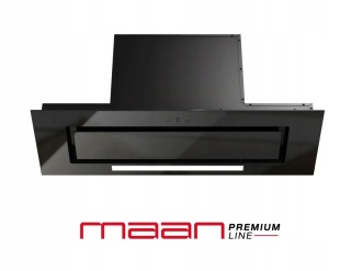 Okap do zabudowy podszafkowy 80 cm czarny szklany Tetyda 2 80 Plus Gest