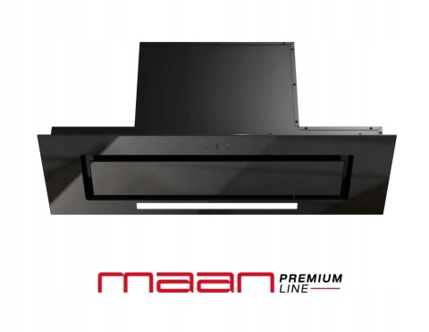 Okap do zabudowy podszafkowy 80 cm czarny szklany Tetyda 2 80 Plus Gest