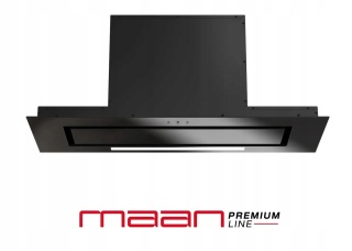 Okap do zabudowy podszafkowy 80 cm czarny szklany Tetyda 2 80 Plus Gest