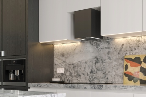 Okap kominowy Maan PONZA MINI WPB430 czarny