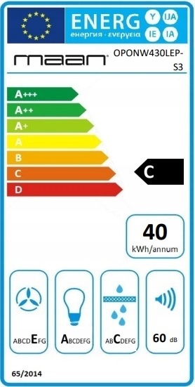 Okap kominowy Maan PONZA MINI WPB430 czarny