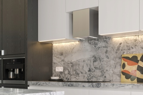 Okap kominowy Maan PONZA MINI WPB430 satyna / inox