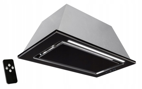 Okap kuchenny do zabudowy 60cm TOFLESZ LINEA Glass Czarny Szkło 850m3/h LED