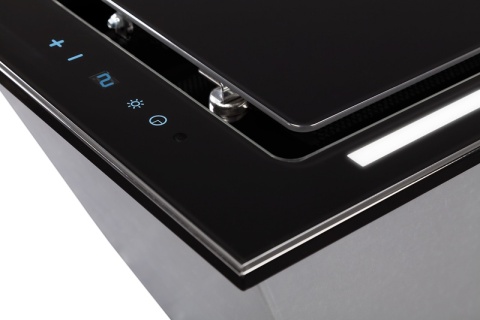 Okap kuchenny do zabudowy 60cm TOFLESZ LINEA Glass Czarny Szkło 850m3/h LED