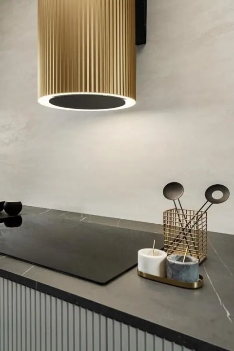 Okap przyścienny Ciarko Design Monogram Gold wysokość 90cm wydajność670m3/h