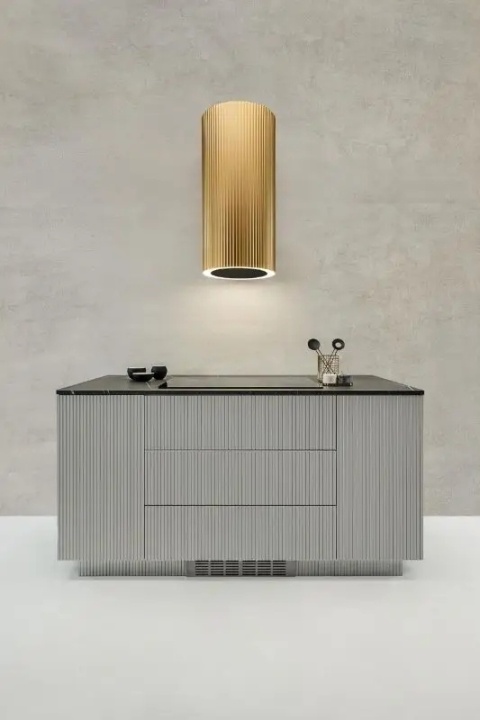 Okap przyścienny Ciarko Design Monogram Gold wysokość 90cm wydajność670m3/h