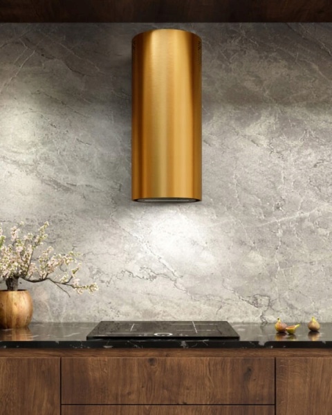 Okap przyścienny Maan TUBA ELBA W 39cm ZŁOTY POŁYSK Pilot