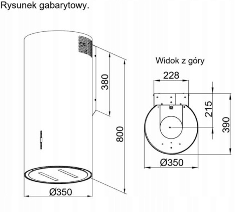 Okap ścienny Maan Malwa 3D W835 Gest