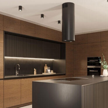 Okap wyspowy MAAN Elba PB 35 czarny TUBA