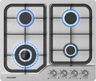 PŁYTA GAZOWA DO ZABUDOWY 60cm CONCEPT SZKŁO 4 PALNIKI ŻELIWNE PDV7460ss