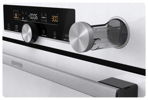 Piekarnik elektryczny Gorenje BPSA6747A08WG Pyroliza Para Biały 300st 77l