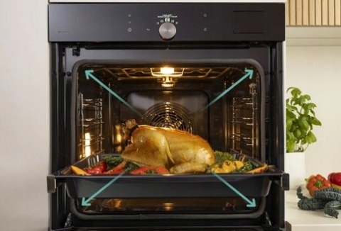 Piekarnik z Generatorem 100% Para Gorenje BFS6148B VisionPlus AirFry Czarny