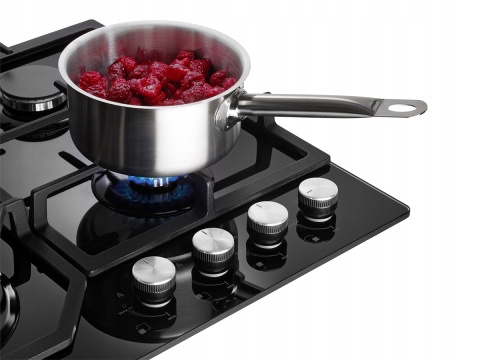 Płyta gazowa Concept PDV7460bc czarna szkło 4 palniki żeliwne WOK 4 Lata GW