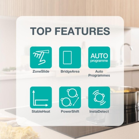 Płyta indukcyjna Gorenje GI8432BSCWF 4 Pola Grzewcze 9 Poziomów Mocy Czarna