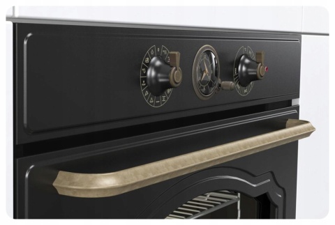 Zestaw GORENJE BOS67372CLB + BM235CLB + GI6421CLBSC RETRO AGD Czarne AGD