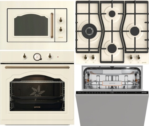 Zestaw GORENJE BOS67372CLI + BM235CLI + GW6D42CLI + GV673B66