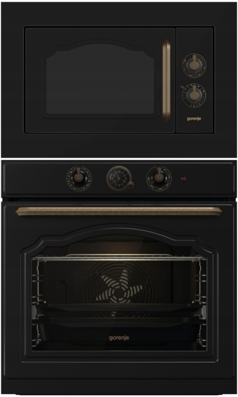 Zestaw RETRO GORENJE BOS67372CLB + BM235CLB Czarny Mat Piekarnik + Mikrofal