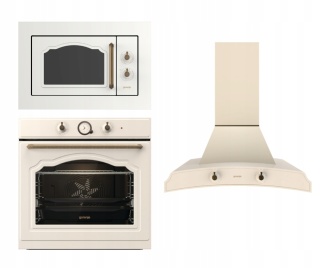 Zestaw RETRO GORENJE Piekarnik BOS67372CLI+Mikrofala BM235CLI+Okap DK63MCLI