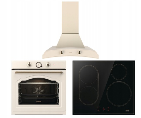 Zestaw RETRO GORENJE Piekarnik BOS67372CLI+Okap DK63MCLI+Płyta GI6421CLBSC
