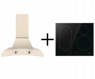 Zestaw RETRO Gorenje Okap DK63MCLI + Płyta indukcyjna GI6421CLBSC