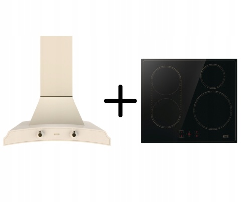 Zestaw RETRO Gorenje Okap DK63MCLI + Płyta indukcyjna GI6421CLBSC