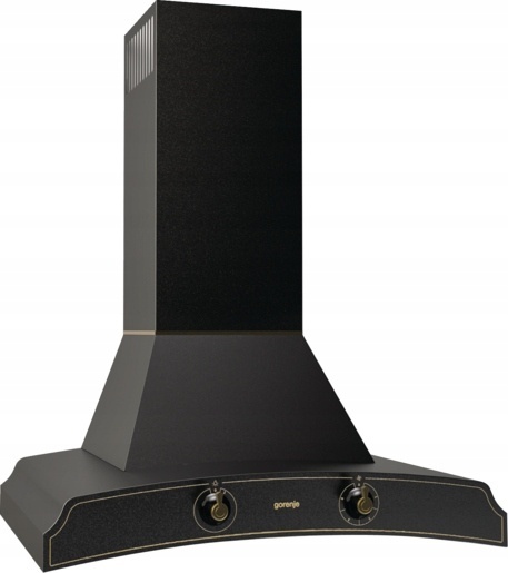 Zestaw RETRO czarny Gorenje Piekarnik + płyta gazowa + okap + mikrofala