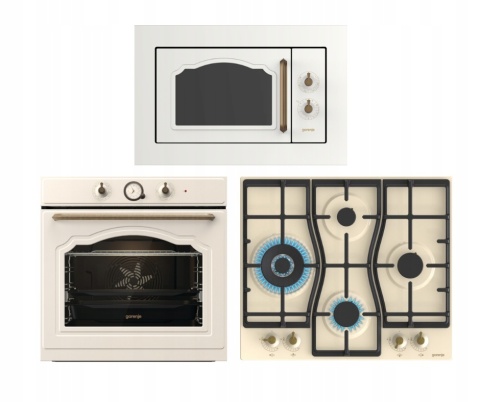 Zestaw RETROGORENJE PiekarnikBOS67372CLI +MikrofalaBM235CLI+ PłytaGW6D42CLI