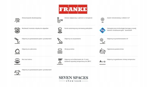 Zlewozmywak jednokomorowy Franke FX FXG 611-86 granit czarny