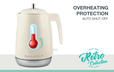 Czajnik elektryczny Gorenje K15RL 2200W 1,7l RETRO beż