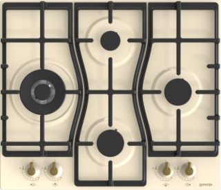 Gorenje GW6D42CLI Retro Płyta gazowa 4-palnikowa z żeliwnym rusztem, emalia
