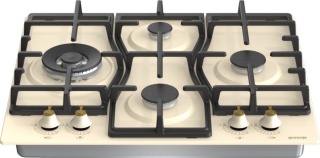 Gorenje GW6D42CLI Retro Płyta gazowa 4-palnikowa z żeliwnym rusztem, emalia