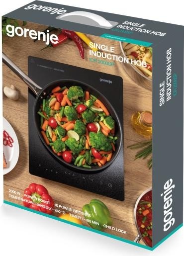 Kuchenka indukcyjna Gorenje ICR2000SP 10 stopni mocy czarna