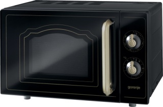 Kuchenka mikrofalowa Gorenje MO4250CLB czarna 20 l 700 W grill Retro