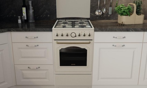 Kuchnia gazowo-elektryczna GORENJE GKS5B70CLI 70l 50cm RETRO Kremowa