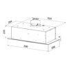 Okap kuchenny do zabudowy MAAN Tytan 60 400L Czarny Szkło Wkład