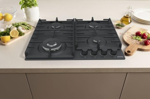 Płyta gazowa Gorenje GW642AB Czarna Żeliwny Ruszt 60cm