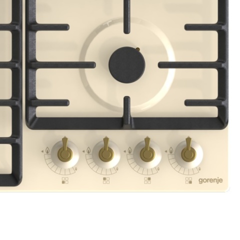 Płyta gazowa Gorenje GW642CLI RETRO 60CM WOK Kolor kremowy Żeliwo WOK