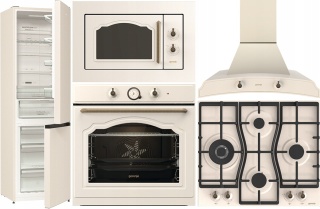 ZESTAW AGD GORENJE RETRO PIĘKNY KREMOWY 5 Elementów AGD Beżowy
