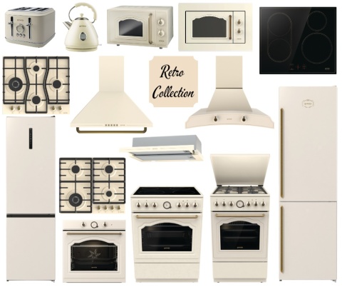 Zestaw Gorenje Retro BOS67372CLI + EC642CLI Kremowy