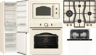 Zestaw RETRO do kuchni GORENJE z lodówką NRK6202AC4 + zmywarka GV561D10