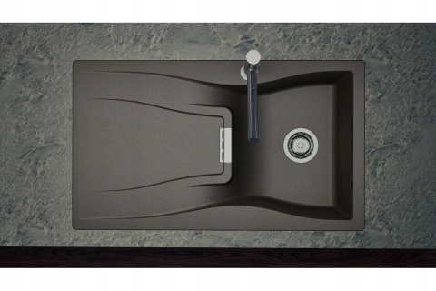 Zlew Schock WATERFALL D-100 Silverstone CRISTADUR 86x50