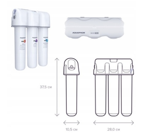 Filtr zmiękczający do twardej wody pod zlew w kuchni AQUAPHOR ECO H PRO