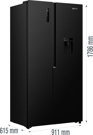 Lodówka SBS Gorenje NRS917E41BXWD 541l NoFrost Plus Czarna