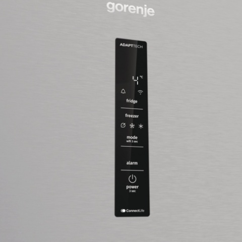 Lodówka dwudrzwiowa Gorenje NRB620E61X4WFE 203cm Srebrna DO OBUDOWY