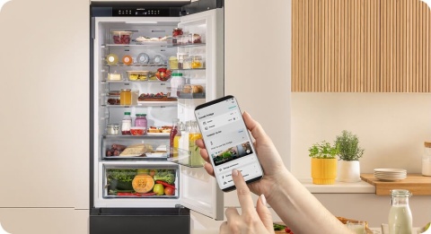 Lodówka dwudrzwiowa Gorenje NRB620E6BX4WFE 203cm Czarna DO OBUDOWY