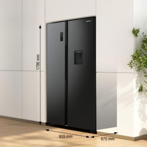 Lodówka side by side Gorenje NRR9185EABXLWD czarna