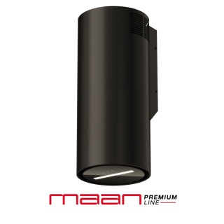 Okap kuchenny Przyścienny 35cm TUBA Maan Malwa 2 W835 GEST Czarna Szkło LED